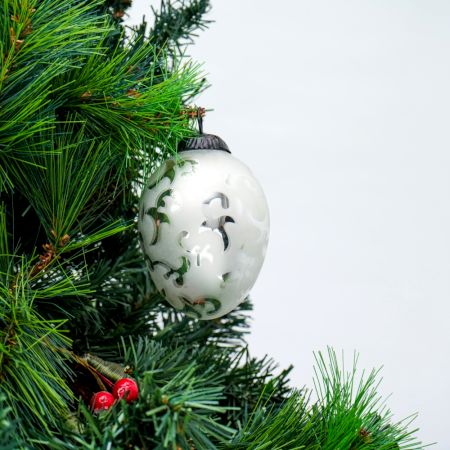 Silver Vintage Mercury Glass Christmas Ornament