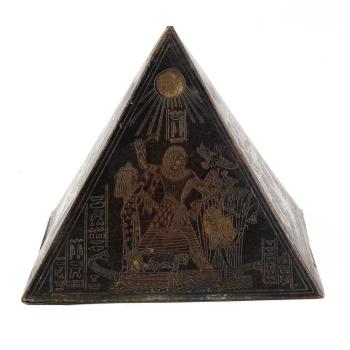 Handmade Brass Hieroglyphics Egypt Pyramid Paperweights